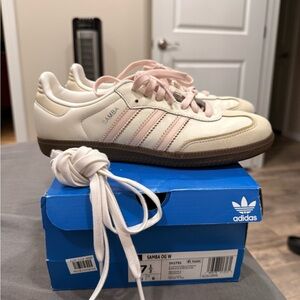 Adidas Samba OG Cream and Pink Sneakers